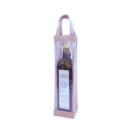 BELLA VITA Jute Olive Oil Bottle Bags NClear OJ1NCLEAR
